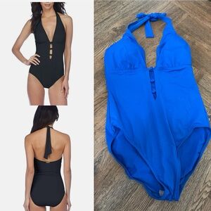 Lauren Ralph Lauren One Piece Halter Swimsuit NWOT